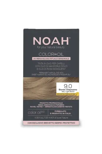 Noah, Color In Oil, Permanent Hair Colouring Oil, 9.0 Very Light Blond, 135 ml