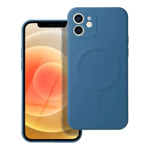 SILICONE MAG COVER telefono dėklas su MagSafe palaikymu iPhone 12 mėlynas