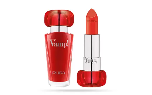 Pupa, Vamp!, Paraben-Free, Volume, Cream Lipstick, 306, Outstanding Orange, 3.5 g