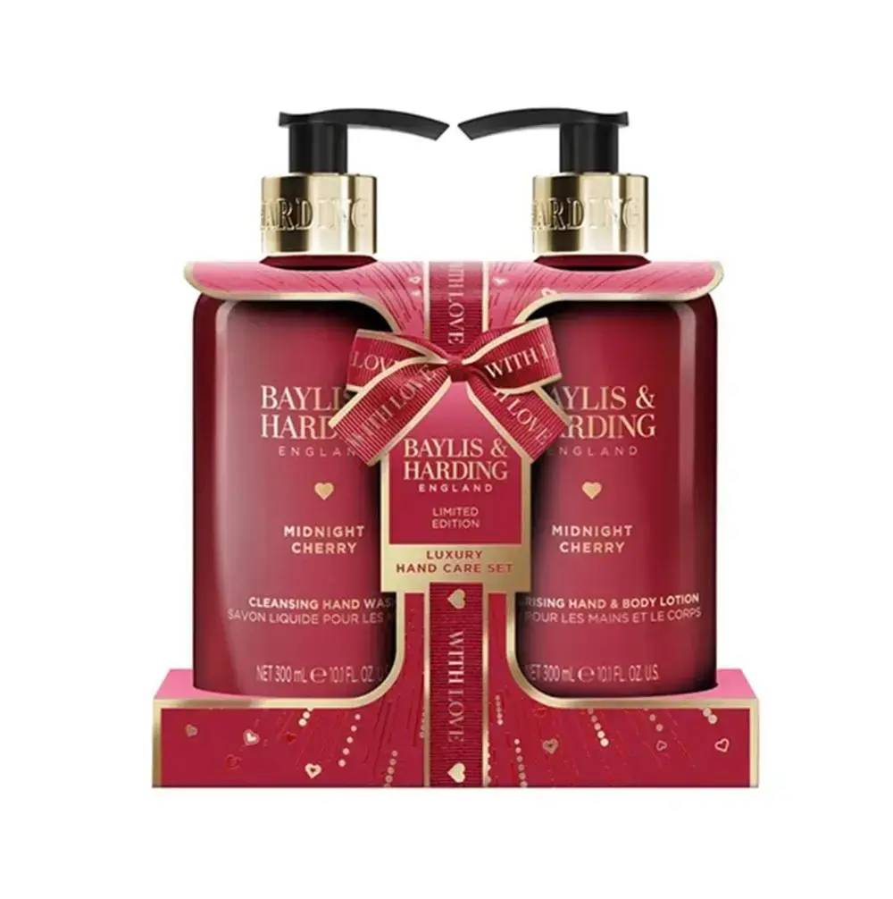 Baylis & Harding Midnight Cherry Luxury Hand Care Gift Set in Clear