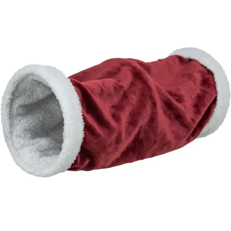 Trixie Cat tunnel - Xmas tunnel, plush/lambfur look, ø 20 × 50 cm