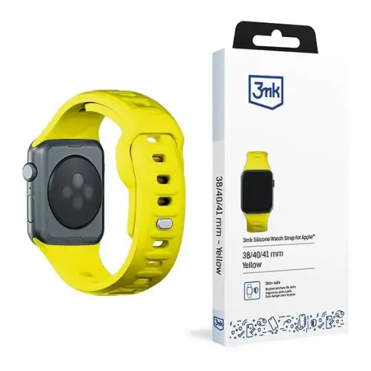 3mk Protection smartwatch strap for Apple Watch (38/40/41 mm) | Silicone | yellow