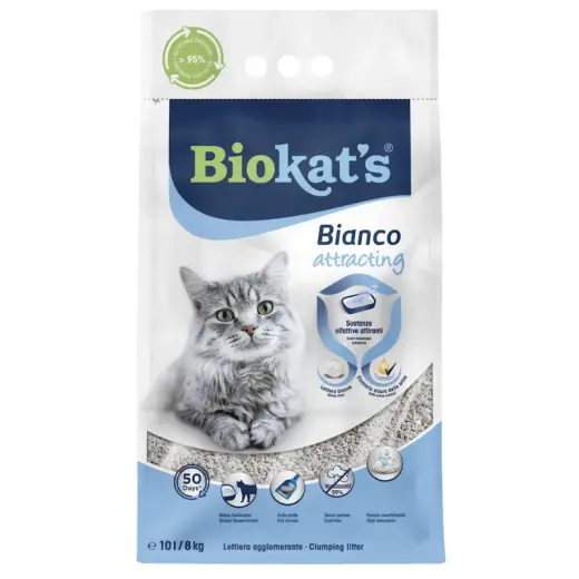 Smiltis kaķu tualetēm - Gimborn Gimborn Biokat's Bianco ATTRACTING 10 L