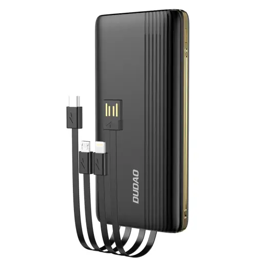 Dudao K4Pro powerbank with built-in cables 10000mAh LED display black