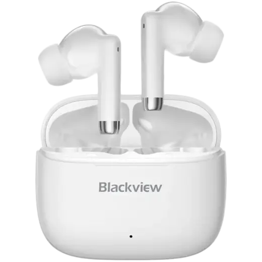 Blackview AirBuds 4, Battery 35mAh,Charging box battery 400mAh, Bluetooth 5.3, White