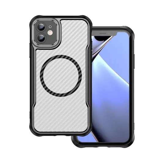 Defender Carbon Mag phone case with MagSafe support for iPhone 12 black