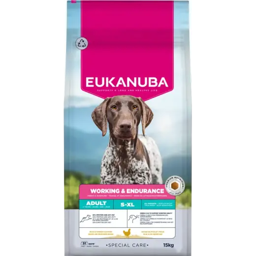 Sausa barība suņiem - Eukanuba Working Endurance, 15 kg