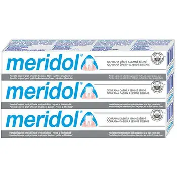 Meridol Gentle White Tripack Toothpaste (3 pcs) - Whitening effect toothpaste 75ml