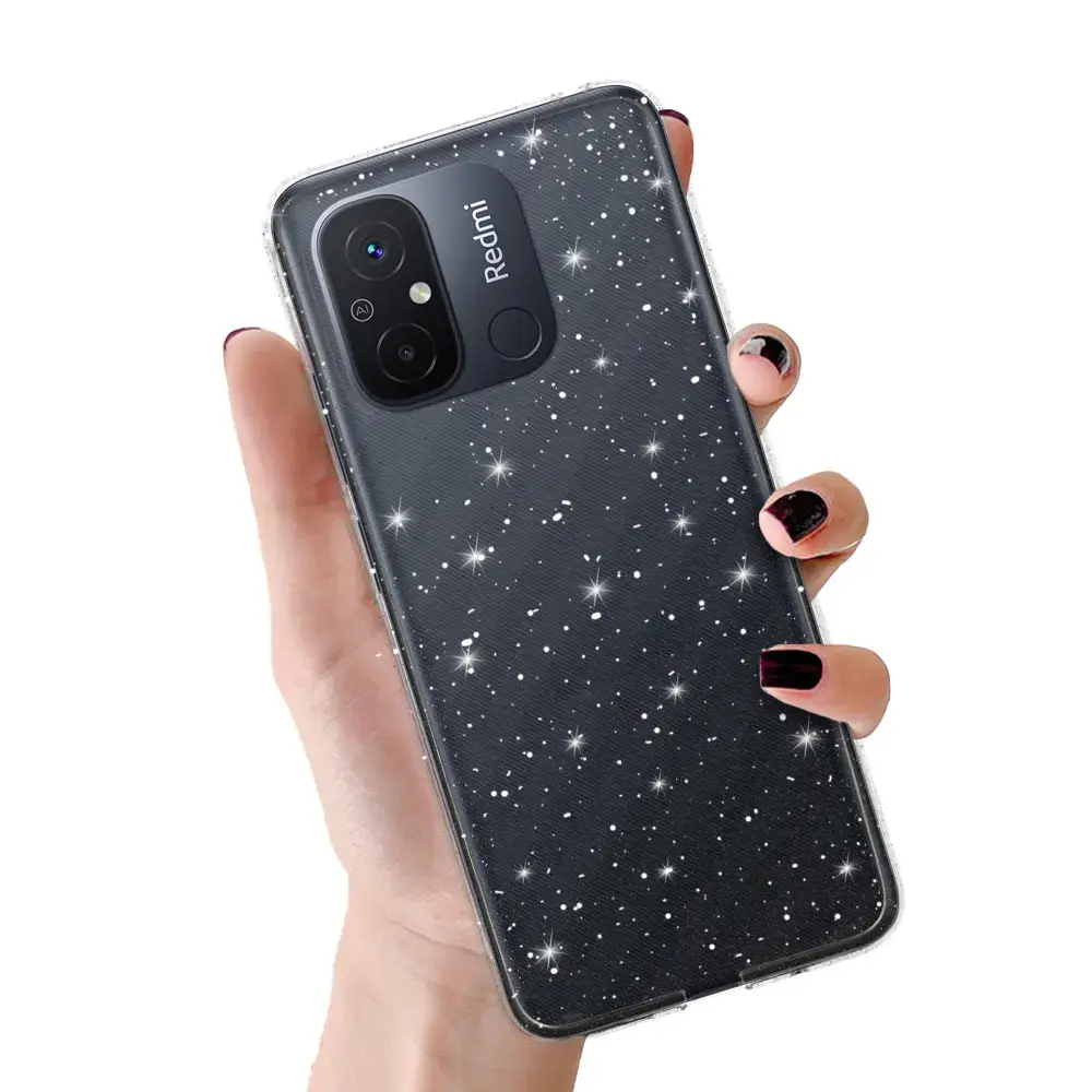 Crystal Glitter Case for Xiaomi Redmi 12C/11A Silver