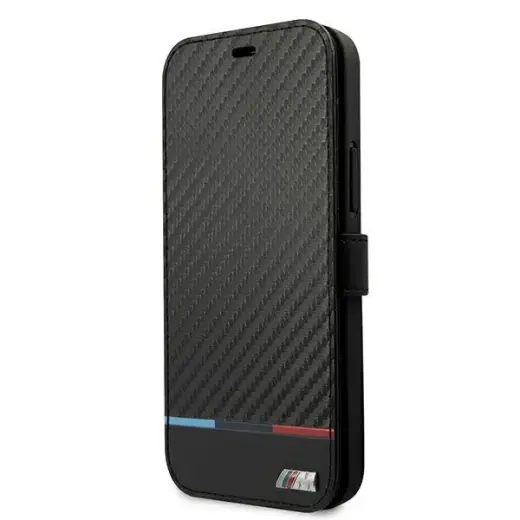 BMBKP13LPUCARTCBK BMW M Book Carbon Stripe Case for iPhone 13 Pro Black