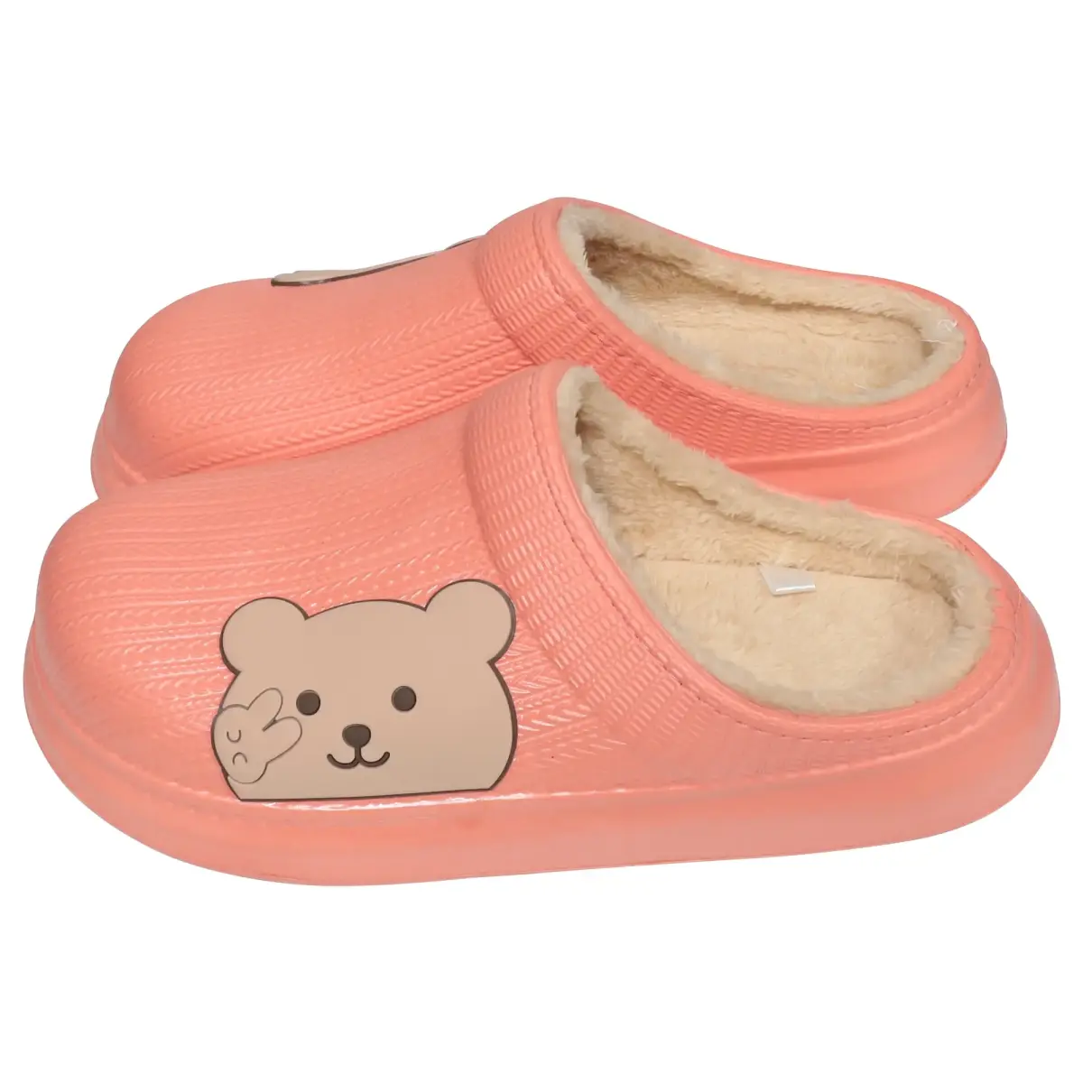 BESK Women's warm garden slippers size 38-39 coral