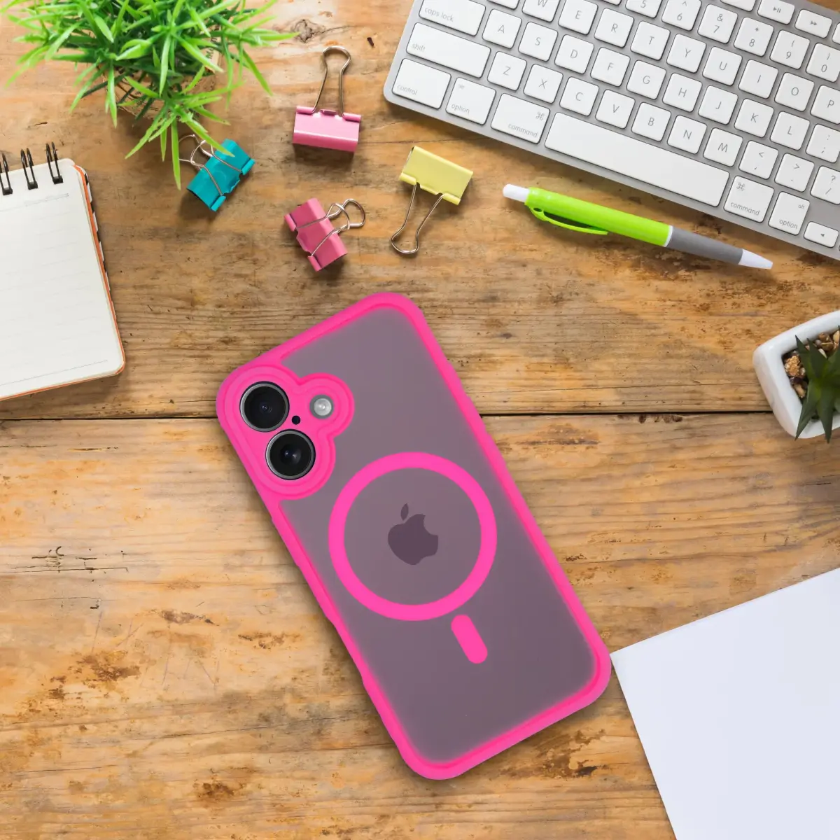 FULL MATTE MAG COVER case compatible with MagSafe for IPHONE 14 Pro Max pink