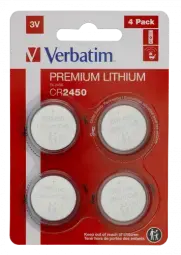 Baterijas Verbatim CR2450 Premium Lithium 4-Pack