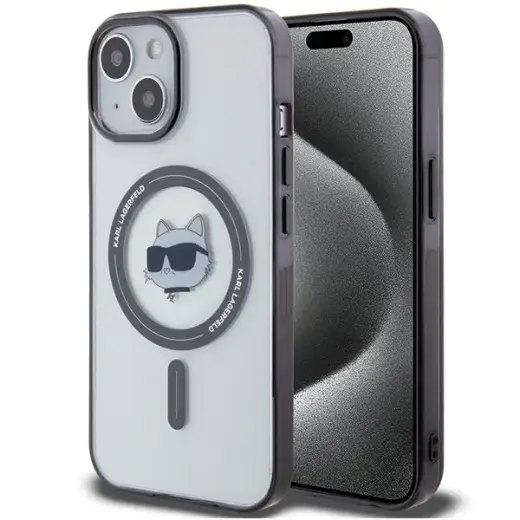 Karl Lagerfeld KLHMP15MHCHNOTK iPhone 15 Plus | 14 Plus 6.7" transparent hardcase IML Choupette`s Head MagSafe