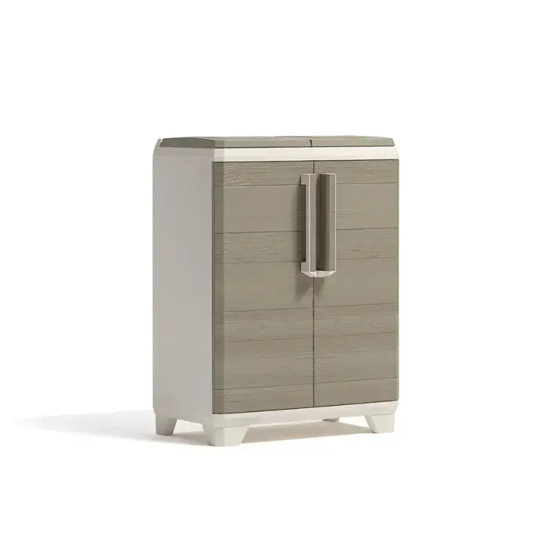 Atkritumu šķirošanas sistēma Split Premium Wood 110L Recycling system 68x39x92cm gaiši bēšs/gaiši pelēks