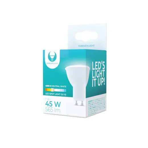 Forever Light LED spuldze GU10 7W 230V 4500K 565lm