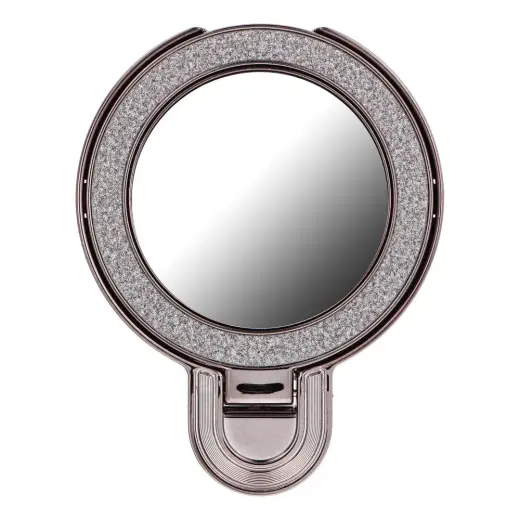 Phone stand CIRCLE MIRROR - stick-on - black