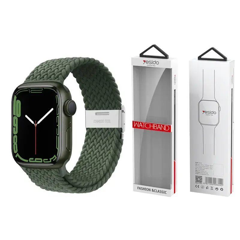 YESIDO WB23 APPLE WATCH BRAIDED STRAP 42/44/45 KHAKI