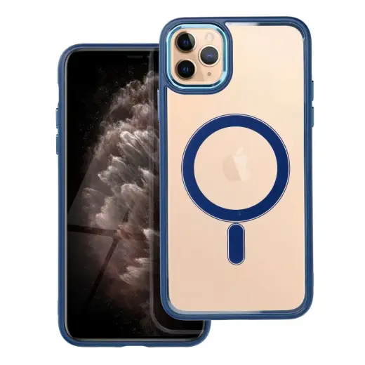 Color Edge Mag telefono dėklas su MagSafe palaikymu iPhone 11 Pro Max mėlynas