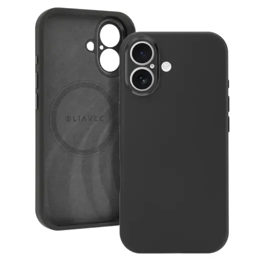 Liavec Silk Shield phone case with MagSafe support for iPhone 17 black