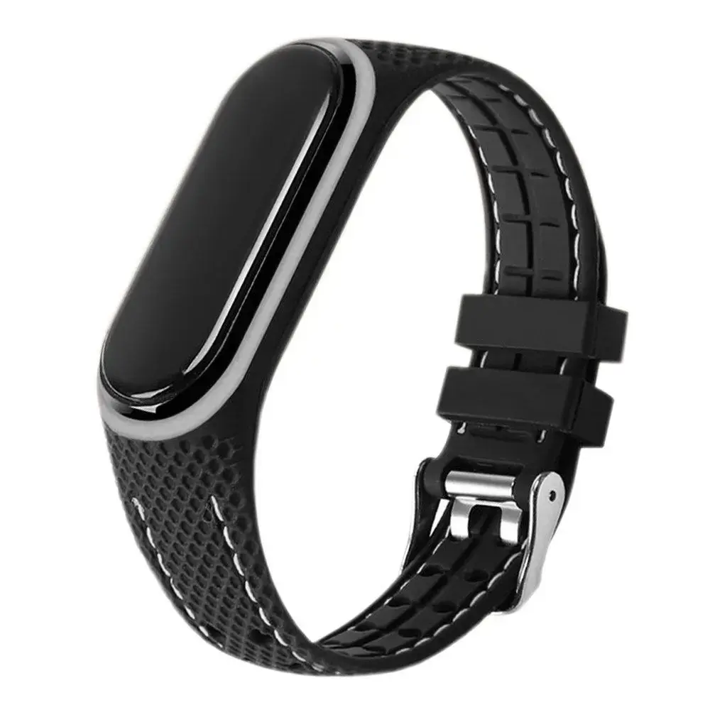 LIFESTYLE viedpulksteņa siksniņa priekš Xiaomi Mi Band 5/6 | silikons | melna