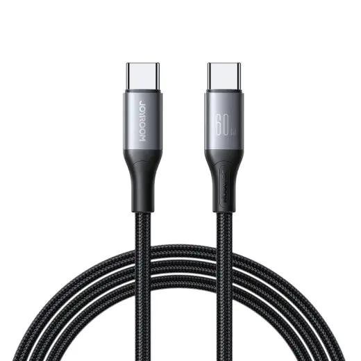 Joyroom S-A28 datu pārraides un uzlādes vads | USB-C uz USB-C | 60W | 1m | melns