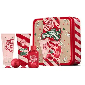 The Luxury Bathing Company Mini body care gift set in tin ( Christmas cookies, Cocoa & Vanilla )