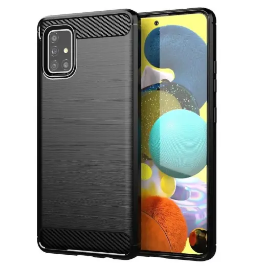 Carbon maciņš telefonam Samsung Galaxy A51 melns