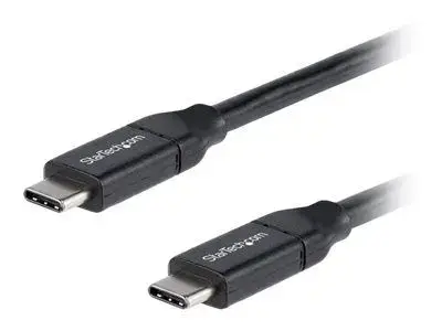 StarTech.com USB C to USB C Cable - 1.5 ft | 0.5m - 5A PD - White - USB 2.0 - USB-IF Certified - USB Type C Cable - USB C Charging Cable (USB2C5C50CM) - USB-C cable - 50 cm