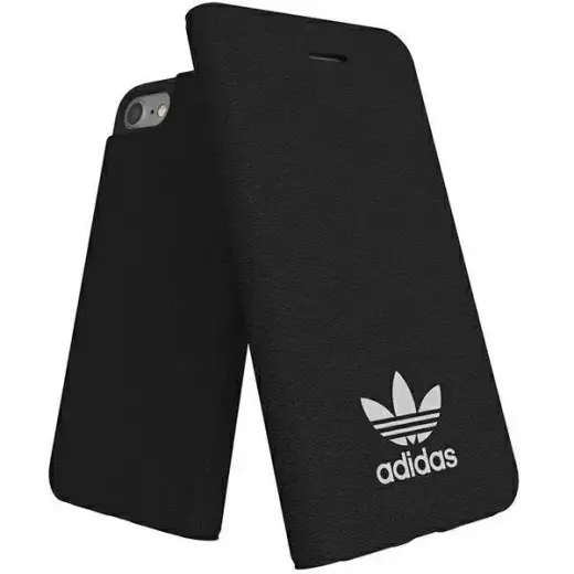 Adidas OR Booklet Case NEW BASIC iPhone 6|6S|7|8|SE2020|SE2022 | melns-balts 26903