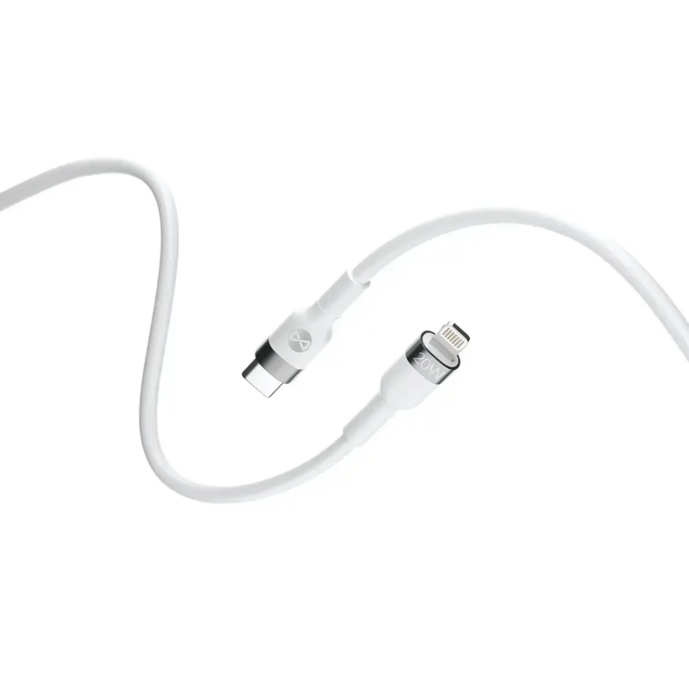 Forever Flexible data transfer and charging cable | USB-C to Lightning | 20W | 2m | white
