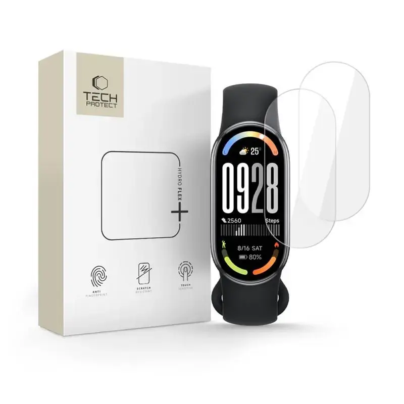 FOLIA HYDROŻELOWA TECH-PROTECT HYDRO FLEX+ 2-PACK XIAOMI SMART BAND 8 | 9 | 10 | NFC CLEAR