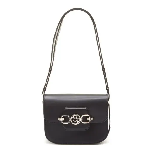 Guess, Hensely, Textile Bag, Convertible Xbody Flap, Black, For Women