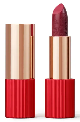 La Perla, Matte Silk, Matte, Cream Lipstick, 107, Cherry Red, 3.5 g