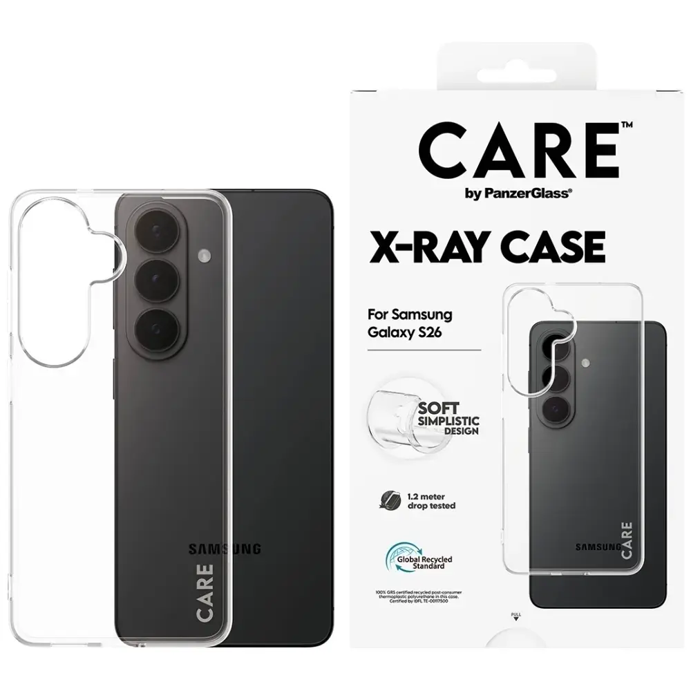 CARE by PanzerGlass X-Ray maciņš telefonam Samsung Galaxy S26 (S942) caurspīdīgs