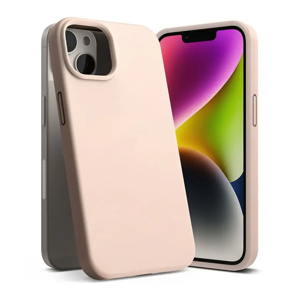 Ringke Silicone maciņš telefonam iPhone 14 Plus | iPhone 15 Plus rozā