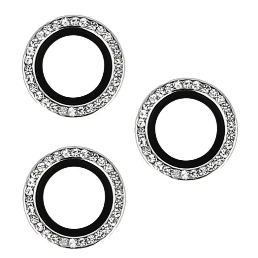 Tempered Glass HARD DIAMOND for camera (LENS) for Iphone 15/15 Plus silver (lens 2 pieces)