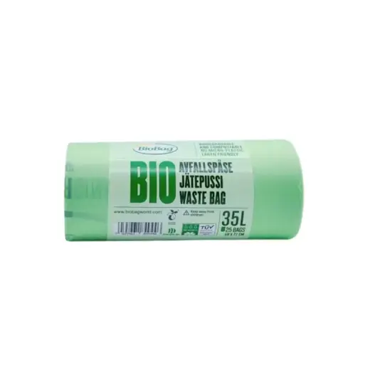 Atkritumu maisi kompostējami BioBag 35L Special (25 gab. rullī) 23mkr. 58x77cm zaļi