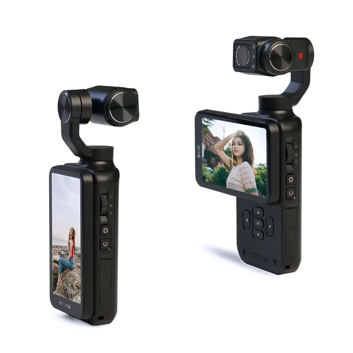 Ordro Pocket M5 3-Axis Gimbal Camera, 5K, for Vlogging and YouTube – Black