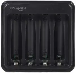 Bateriju lādētājs Gembird USB 4-slot for AA| AAA Black
