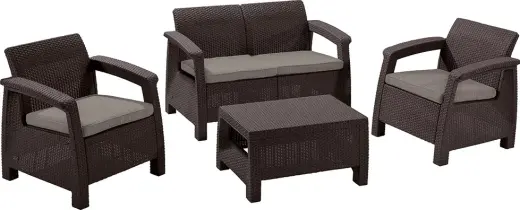 Aiamööbli komplekt Curver Corfu set, pruun