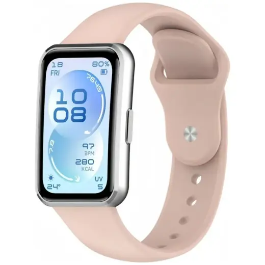 Beline Reverse Buckle viedpulksteņa siksniņa priekš Huawei Band 11 | silikons | rozā