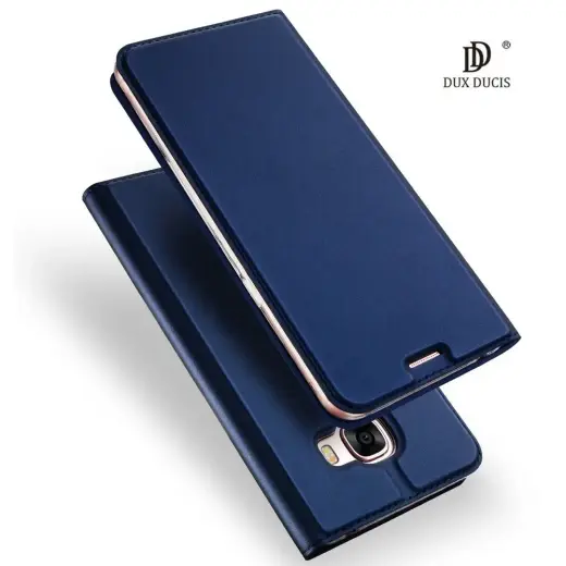 Dux Ducis Premium Magnet Case Grāmatveida Maks Telefonam Samsung A202 Galaxy A20e Zils