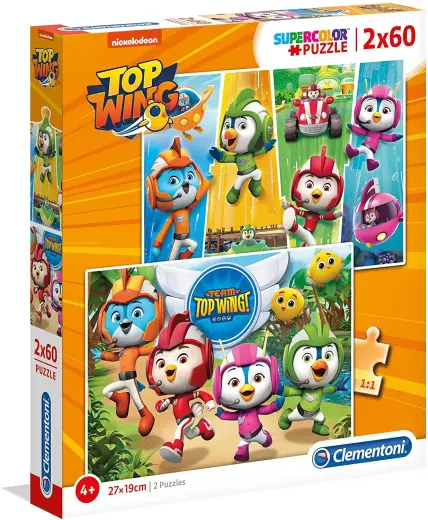 Clementoni, Top Wings, Puzzle, Unisex, 2 x60 pcs