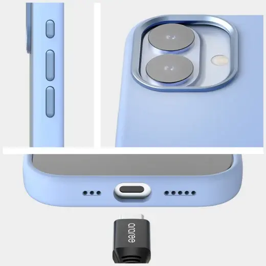 Araree Typo Skin M MagSafe Case for iPhone 17 Air Blue Фото num