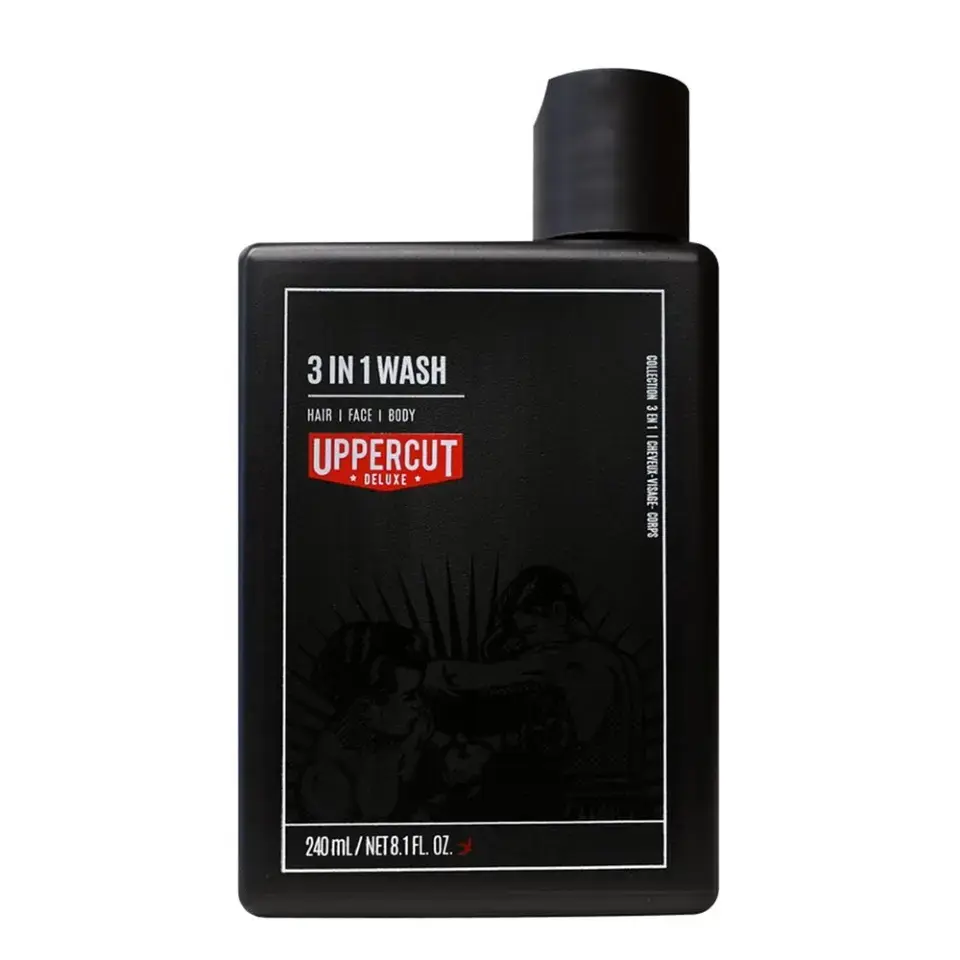 Uppercut Deluxe, 3 in 1 Wash, Hair Shampoo, Cleansing, Moisturizing, 240 ml