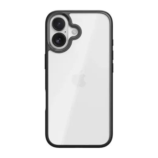 Rock Guard Lens Protection Series telefono dėklas iPhone 17 skaidrus juodas