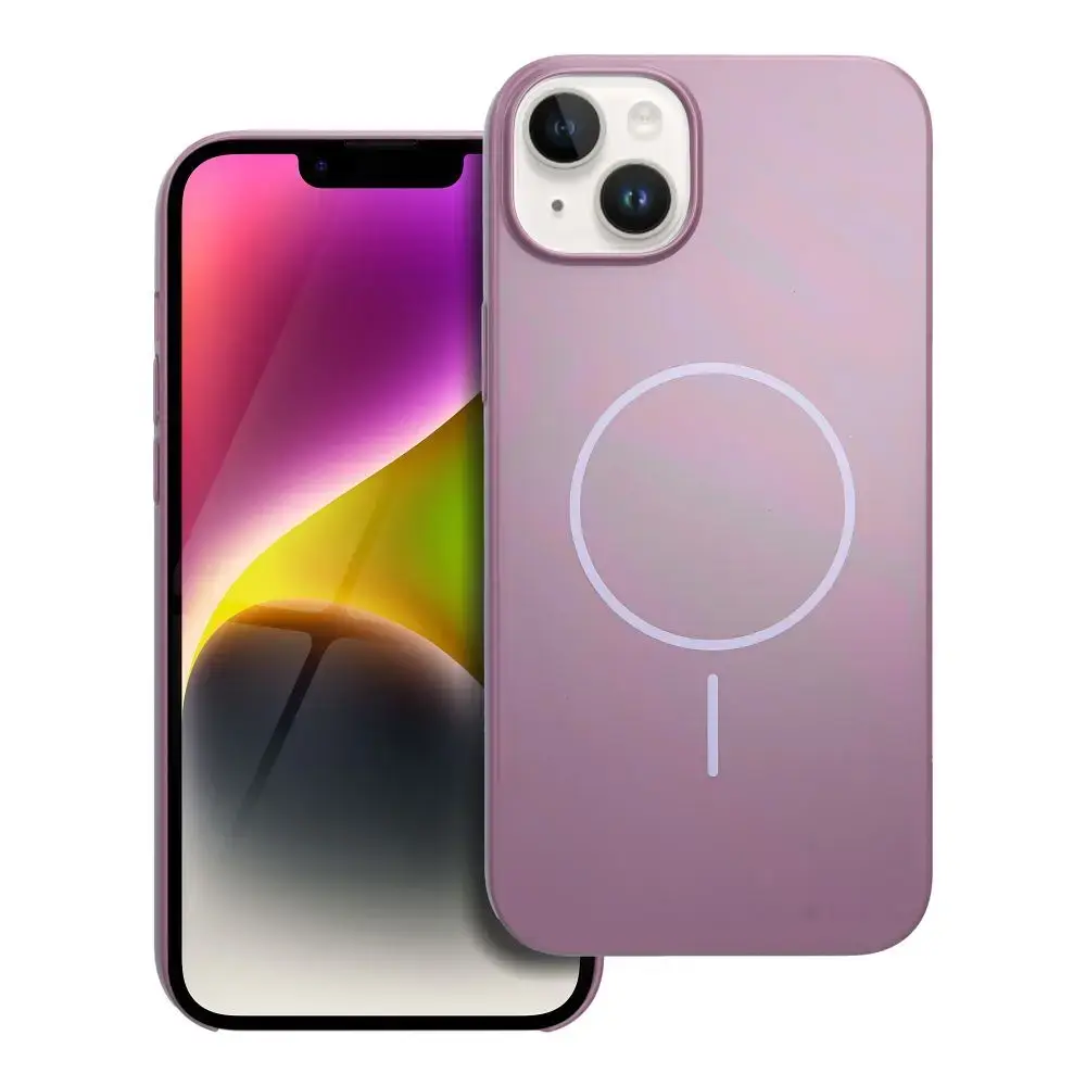 Case for iPhone 14 PLUS Glossy Mag Cover compatible with MagSafe purple