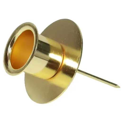 Candle holder table candle D2/D5x 7.4cm with pin, 4pcs gold