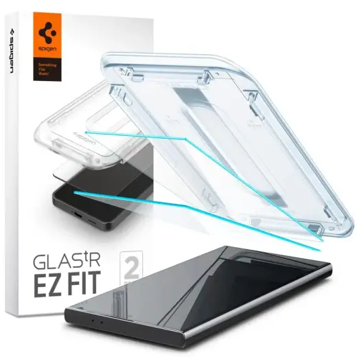 Spigen EZ Fit aizsargstikls telefonam Samsung Galaxy S24 Ultra caurspīdīgs 2 gab.